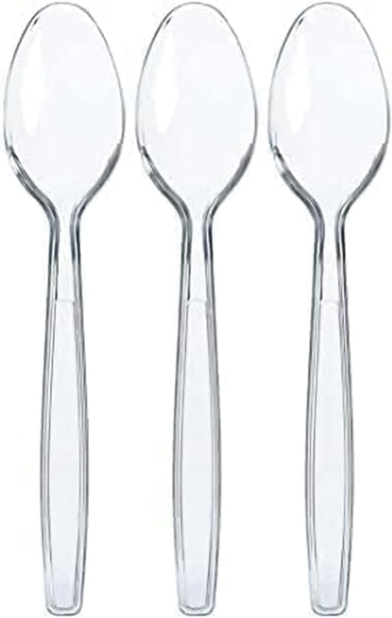 plastic clear SPOONS (50 packs)