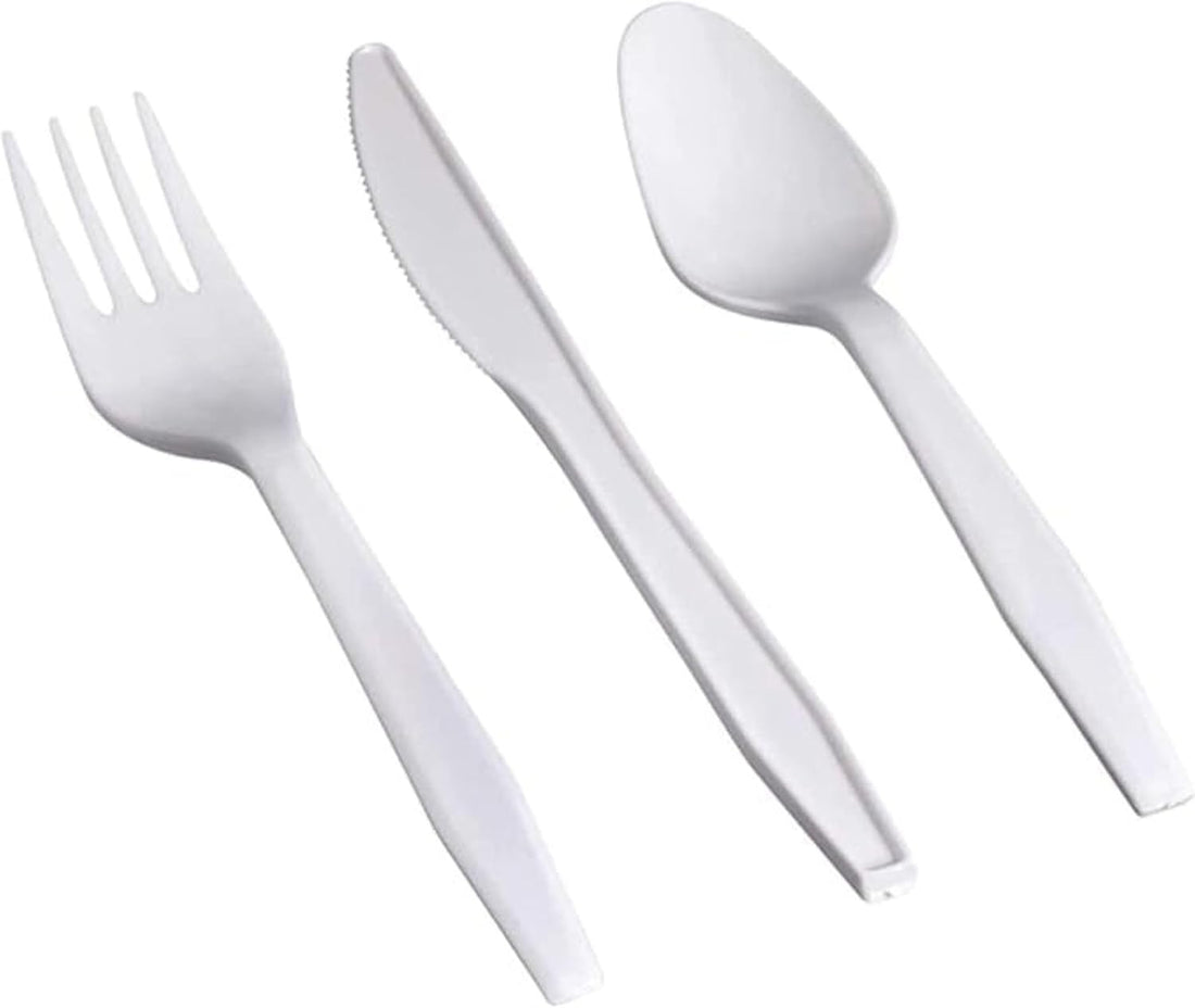 Premium Disposable cutlery set (300 per set 100 spoons 100 forks 100 knifes