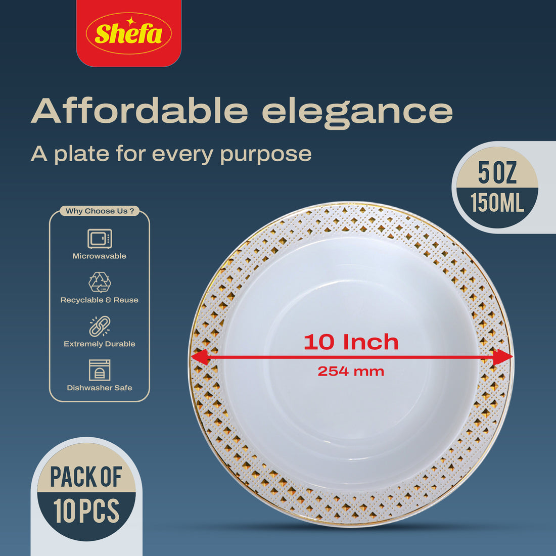 ELEGANT 5OZ BOWLS (10 PER PACK)