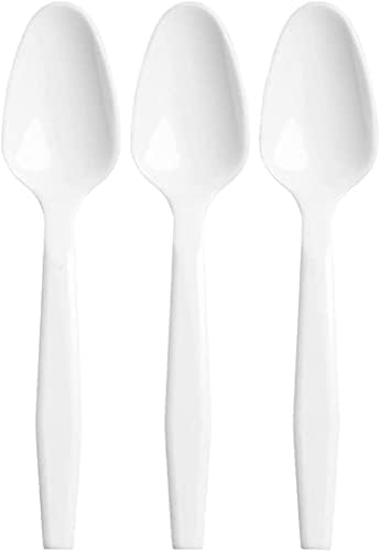 Plastic White SPOONS Standard (100 per pack)