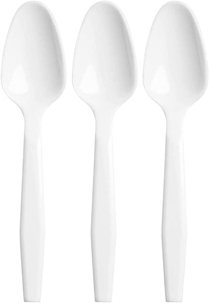 Plastic White SPOONS Premium (100 pack)