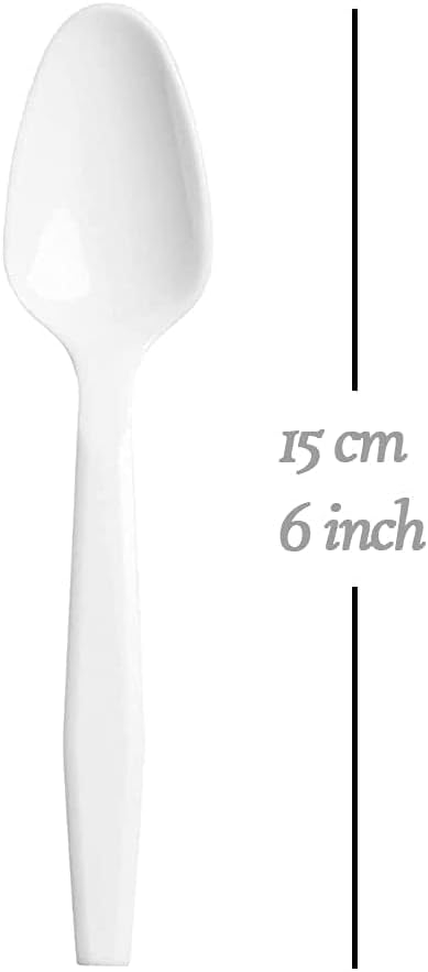 Plastic White SPOONS Standard (100 per pack)