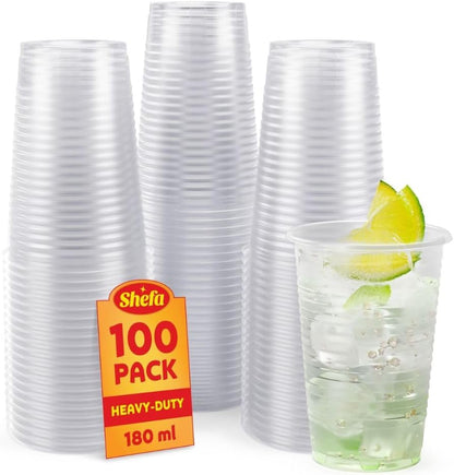 Plastic Cups 180CC (100 per sleeve)