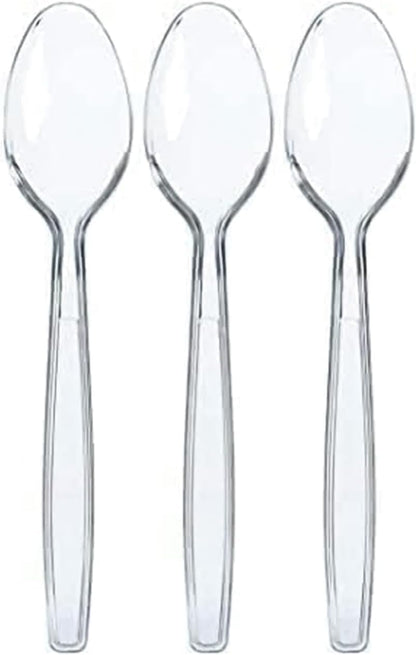 plastic clear SPOONS (50 packs)