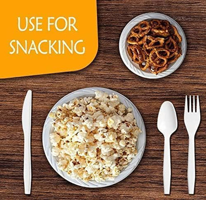 Plastic White FORKS Premium (100 packs)