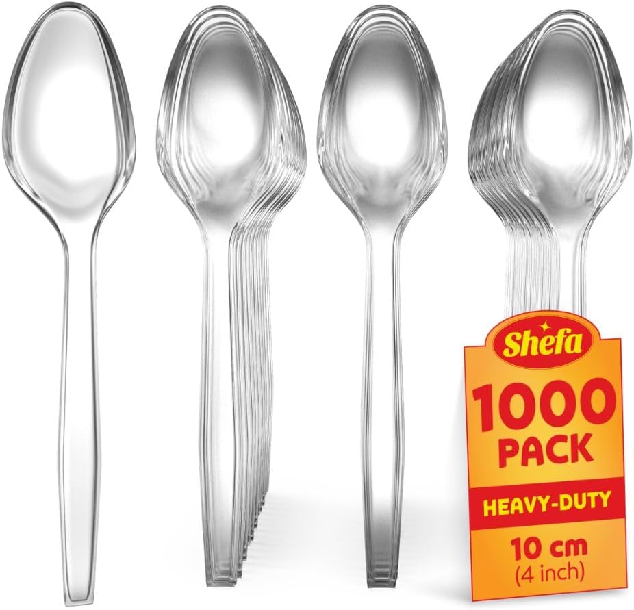 Plastic Clear TEASPOONS 50 packs