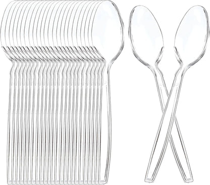 Plastic Clear TEASPOONS 50 packs