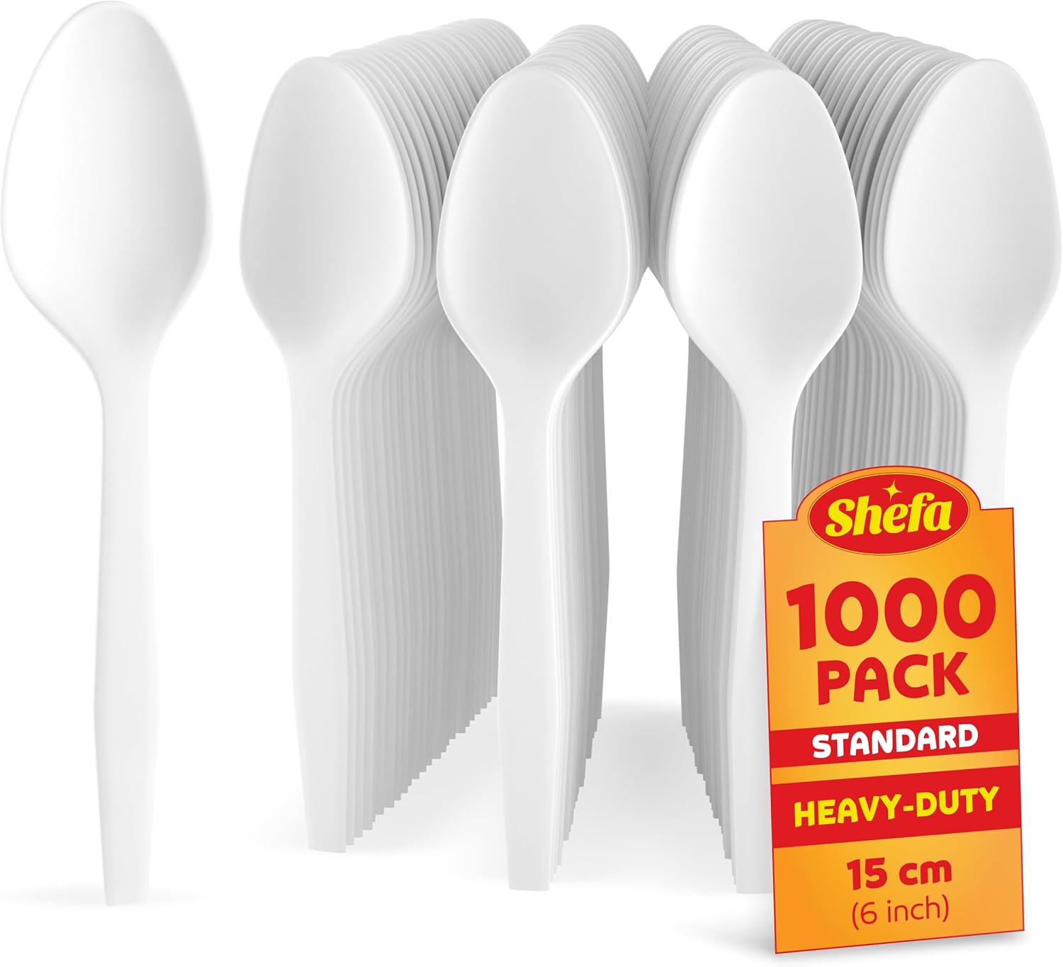 Plastic White SPOONS Standard (100 per pack)