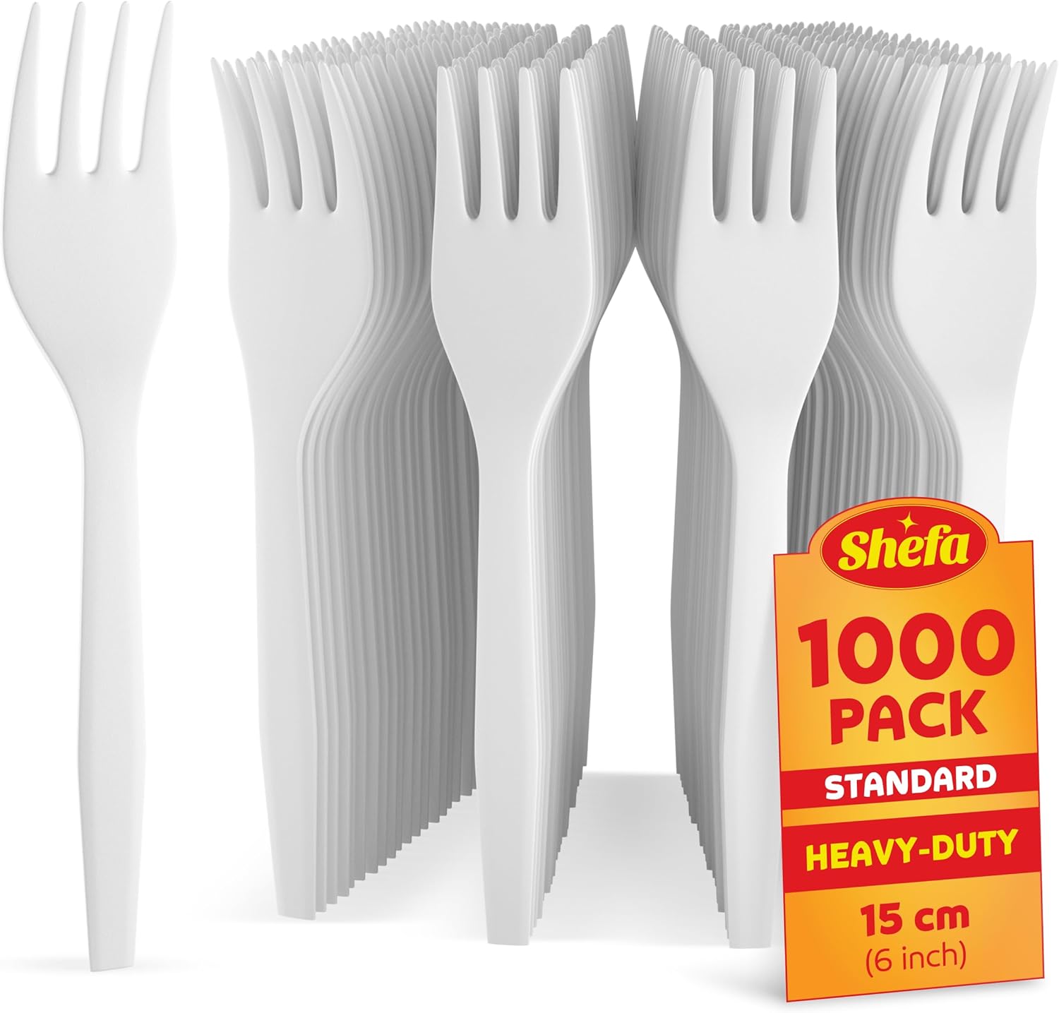 Plastic White FORKS Standard (100 packs)