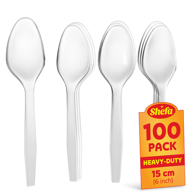 plastic clear SPOONS (50 packs)